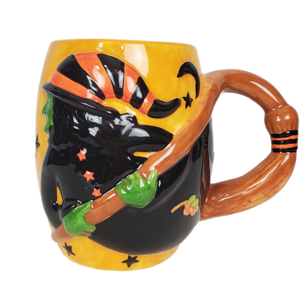 SUSAN WINGET Vintage Halloween Mug Witch